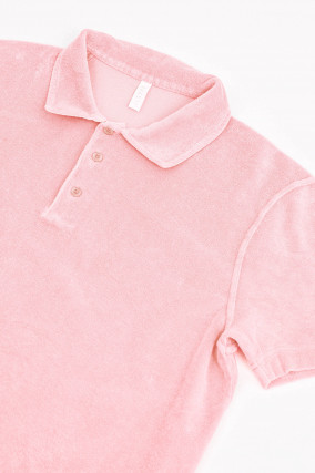 Frottee-Polo TERRY in Rosa