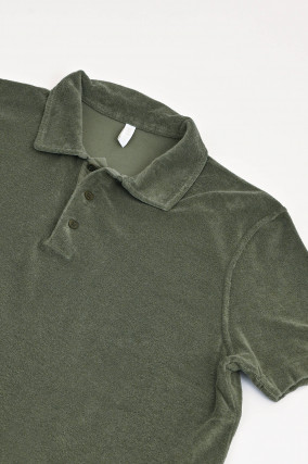 Frottee-Polo TERRY in Jungle Green