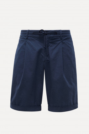 Seesucker Bermuda in Navy