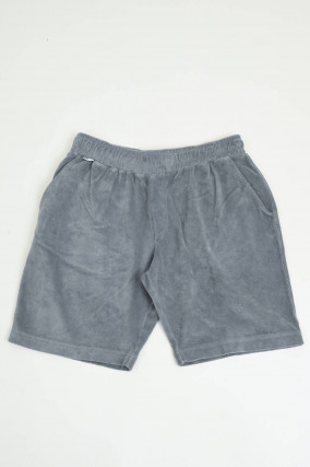 Frottee-Bermudashorts in Grau