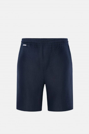 Leinenshort in Navy