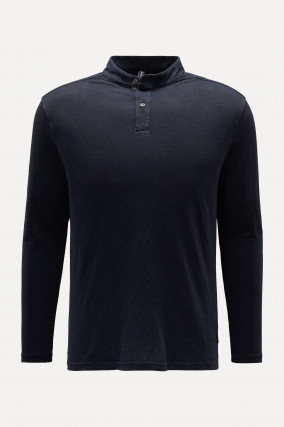 Langarm-Shirt HENLEY in Navy