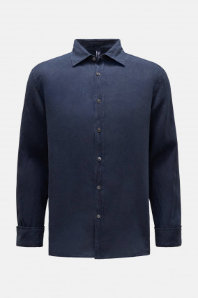 Leinen Hemd in Navy