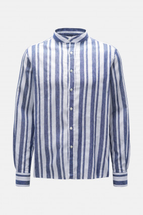 Hemd LINEN STRIPE GURU in Blau/Weiß