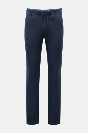 Leinen-Jogginghose LINEN PANT in Navy