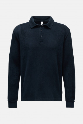 Frottee Langarmshirt TERRY in Navy