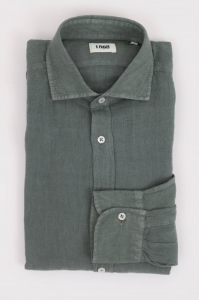 Leinenhemd in Khaki