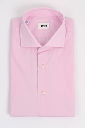 Hemd aus Baumwoll-Twill in Rosa