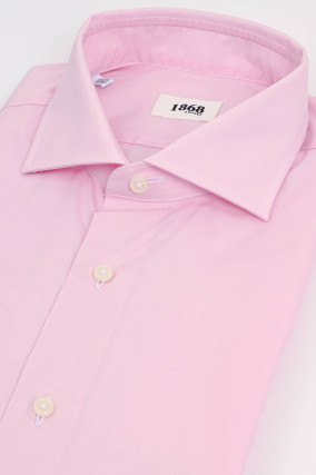 Hemd aus Baumwoll-Twill in Rosa