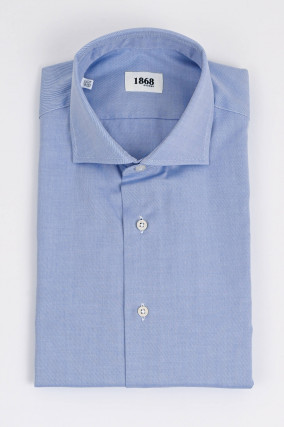 Hemd aus Baumwoll-Twill in Blau