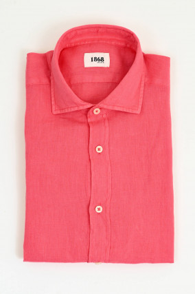 Leinenhemd in Coralpink