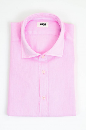 Leinenhemd in Starkes Rosa