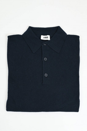 Poloshirt aus Baumwoll-Mix in Marine