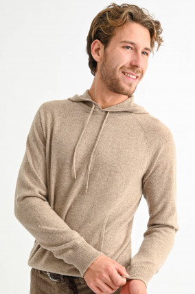 Cashmere Hoodie in Taupe