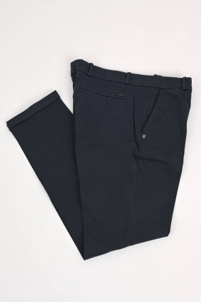 Baumwollmix Chino in Navy