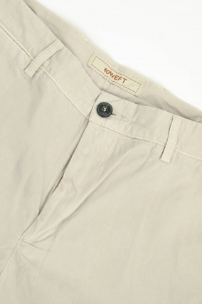 Baumwoll-Bermuda in Hellbeige