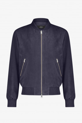 Blouson DIDIER aus Ziegenleder in Navy