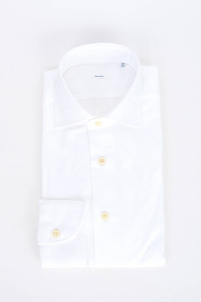 Klassisches Hemd aus Baumwolle in Weiß
