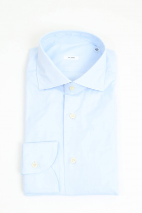 Slim Fit Hemd aus Baumwolle in Hellblau