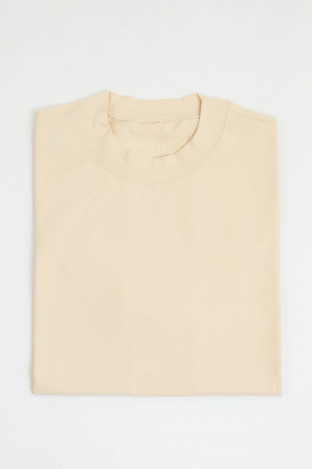 Loose Fit Kurzarm-Shirt in Panna Cotta