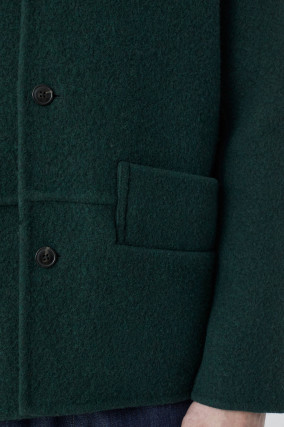 Wollmix Jacke in Waldgrün