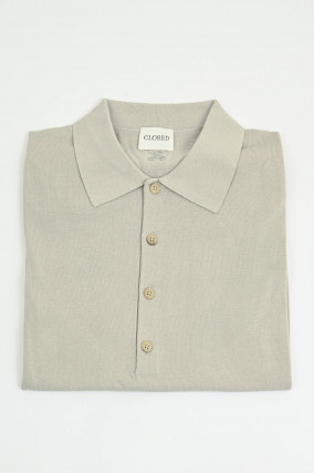 Poloshirt aus Baumwolle in Cloud Grey
