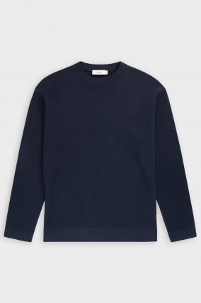 Feinstrick Pullover in Navy