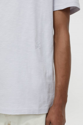 T-Shirt aus Bio-Baumwolle in hellem Grau