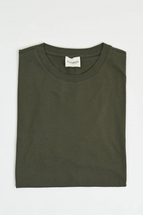 Basic Kurzarm-Shirt in Forest Green