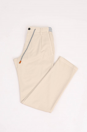 Chino-Hose aus Baumwolle in Creme
