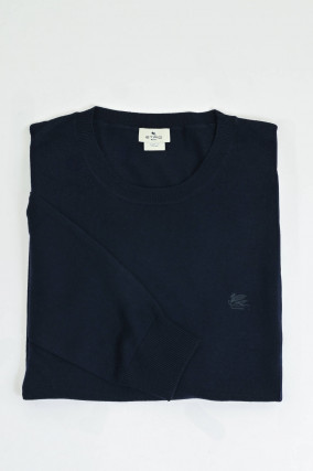 Pullover aus Wolle in Dunkelblau