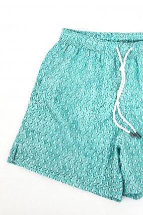 Badehose MADEIRA mit Print in Grün