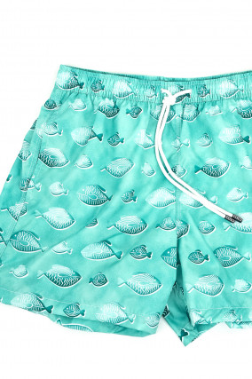 Badehose MADEIRA mit Print in Grün