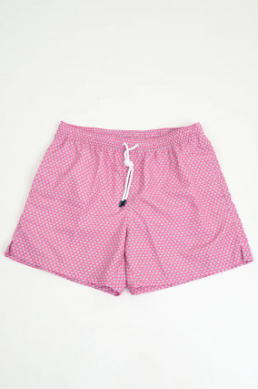 Badehose mit Quallen-Muster in Pink/Blau