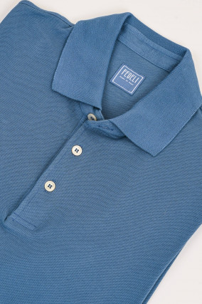 Polo-Shirt in Blaugrau