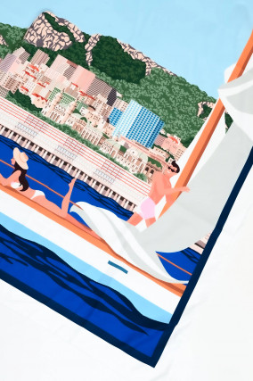 Handtuch MONTE CARLO in Blau/Multicolor