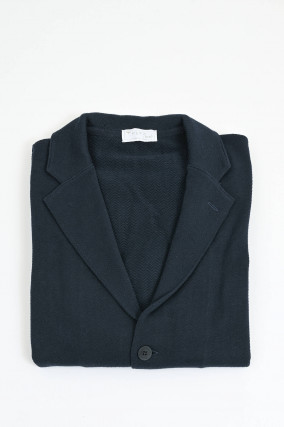 Stricksakko aus Baumwolle in Navy