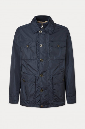 Jacke mit doppelten Kragen in Navy