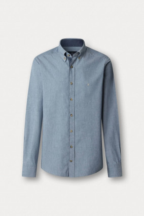 Denim-Hemd aus Baumwolle in Light Blue