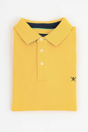 Poloshirt mit leichter Struktur in Gelb