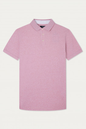 Poloshirt in Rosa meliert