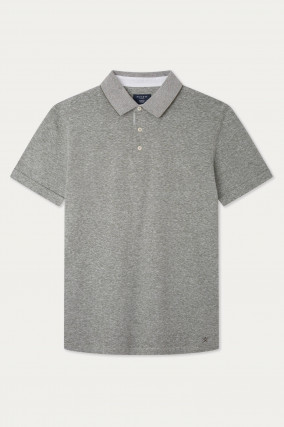 Poloshirt in Khaki meliert