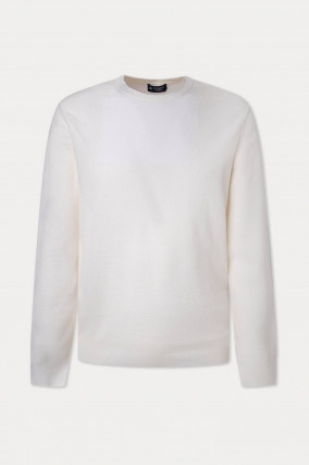 Leichter Pullover aus Baumwolle in Weiß