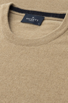 Woll-Mix Pullover in Cashew