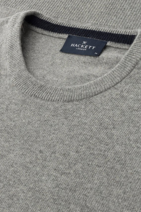 Woll-Mix Strickpullover in Grau