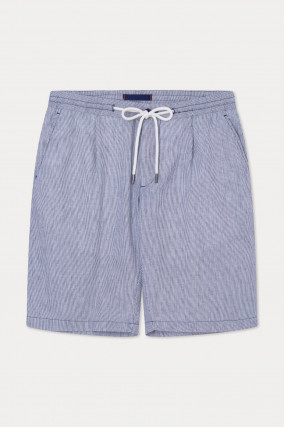 Bermuda Shorts in Blau/Weiß gestreift