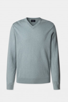Pullover mit V-Ausschnitt in Menthol