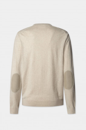 Pullover mit Rundhalsausschnitt in Off White