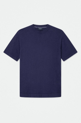 Strick T-Shirt in Navy