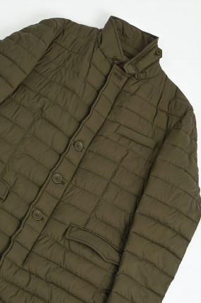 Steppjacke mit Stehkragen in Khaki